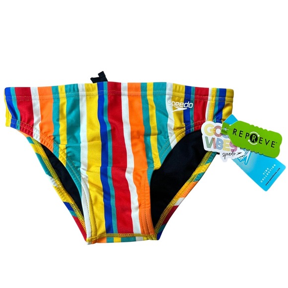 Speedo Other - Speedo Mens Eco Endurance Swim Brief Vibe Collection Clean Stripe Multi 30 NWT